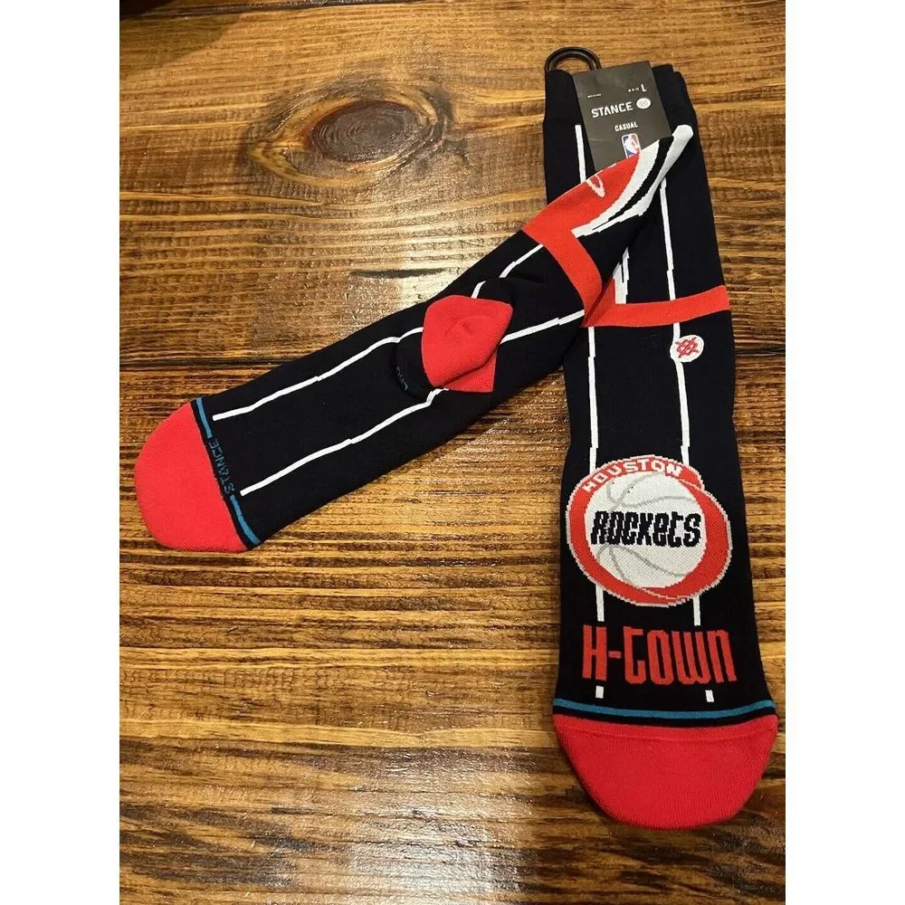 Stance NBA Houston Rockets Landmark Crew‎ Height Socks Mens Large 9-13 NWT